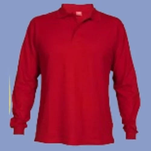 Polo camisero rojo manga larga - hps seguridad