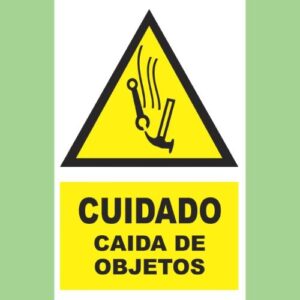 Cartel cuidado daida de objetos de 40 x 60 – amesh global Cartel de obra - caida de objetos - amesh global