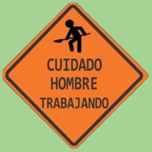 Cartel cuidado hombres trabajando pictogramade 60 x 60 -amesh global Cartel cierrre de vias - cuidado hombres trabajando - amesh global